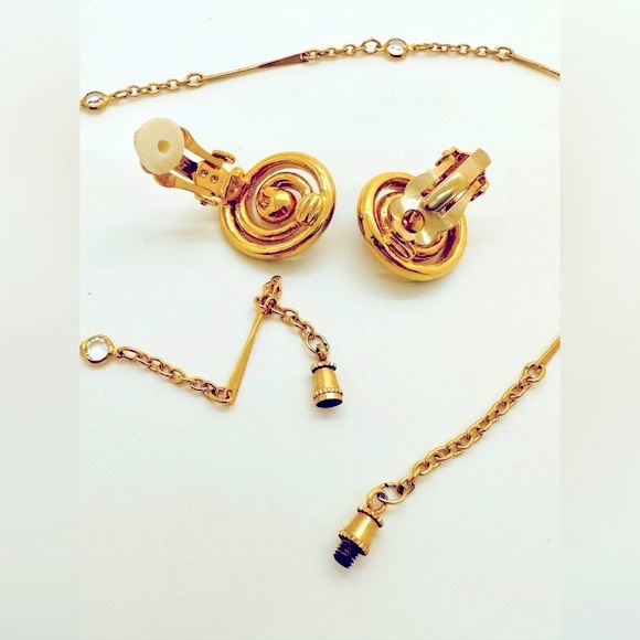 Vintage Rhinestone Earrings & Dainty Crystal Necklace - Picture 12 of 17